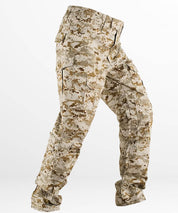 Side angle of Army digital camo pants displaying side pockets and pattern.