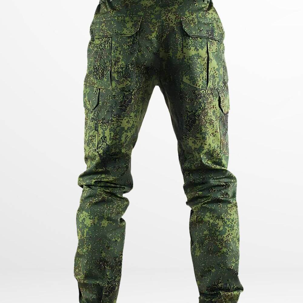 Back view of Men's Green Digital Camo Pants showing pocket detail and digital camouflage pattern.